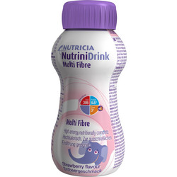 Nutricia Nutrinidrink Multi Fibre Βρεφικό Ρόφημα Strawberry 12m+ Χωρίς Λακτόζη & Ζάχαρη 200ml
