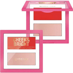 Bella oggi Cheek & Bright palette Blush & Highlight in Crema 004 Cheer Coral 004 Cheer Coral