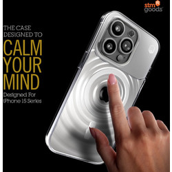STM Reawaken Ripple MagSafe - Anti-stress case for iPhone 15 Pro (Black / Atlantic)