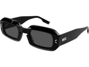 McQ MQ0361S 001 Γυαλιά Ηλίου Ορθογώνια Κοκάλινα Μαύρα με Μαύρο Φακό