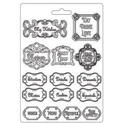 Καλούπι Εύκαμπτο A4 Stamperia Casa Granada Labels 21x29cm