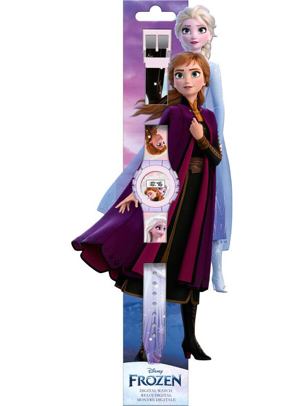 Disney Frozen Παιδικό Ψηφιακό Ρολόι με Λουράκι από Καουτσούκ/Πλαστικό