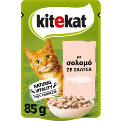 Kitekat Natural Vitality with Salmon in Gravy 85gr