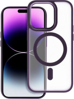 Matte Mag Cover case compatible with MagSafe for IPHONE 15 PRO MAX purple