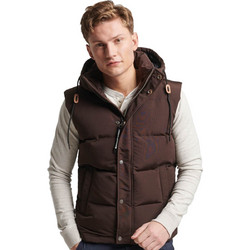 Superdry Ovin Everest Αμάνικο Ανδρικό Μπουφάν Χειμωνιάτικο Puffer Καφέ M5011708A-04O