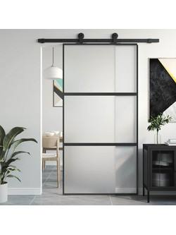 vidaXL Πόρτα Εσωτερική Συρόμενη Γυάλινη 102.5x205cm 155200