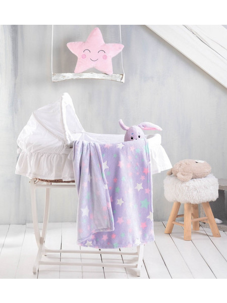 Rythmos Starday Κουβέρτα Κούνιας Fleece 110x140 Λιλά
