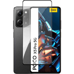 Προστασία Οθόνης Full Cover Full Glue Tempered Glass 9H για Xiaomi Poco X5 Pro Χρώμα: Μαύρο