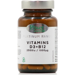 Power Health Platinum Range Vitamins D3+B12 30 Κάψουλες