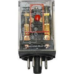 Adeleq Διακόπτης Ρελέ Λυχνίας Led Test 8 Ποδia 24V Dc 11-2240