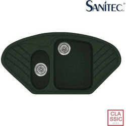 Sanitec Classic 302 Επικαθήμενος Νεροχύτης Οβάλ Γρανίτη Ματ Granite Green 96x51cm