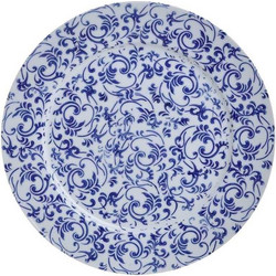 Inart Πιατέλα Κεραμική Μπλε/Άσπρη Δ29Χ3 3-70-830-0020
