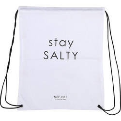 Nef-Nef Stay Salty Υφασμάτινη Τσάντα Θαλάσσης Πλάτης Λευκή 38x46cm