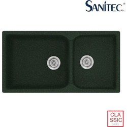 Sanitec Classic 307 Επικαθήμενος Νεροχύτης Γρανίτη Αντιστρεφόμενος Ματ Granite Green 92x51cm