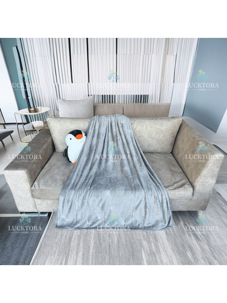 YXYHX - Κουβέρτα Fleece Μονή Γκρι 160x220cm