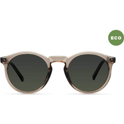 Meller Kubu Camel Olive Γυαλιά Ηλίου Στρογγυλά Κοκάλινα Διαφανή με Μαύρο Polarized Φακό