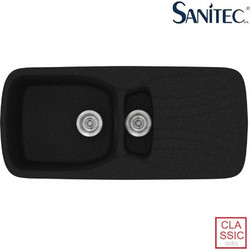 Sanitec Classic 309 Επικαθήμενος Νεροχύτης Γρανίτη Αντιστρεφόμενος Ματ Metallic Space 97x51cm