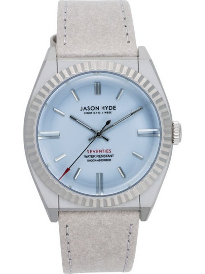 Jason Hyde Ανδρικό Ρολόι με Γκρι Δερμάτινο Λουράκι JH10017