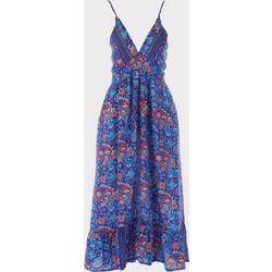 Γυναικείο φόρεμα all print ρυθμιζόμενες τιράντες.Summer Collection ΜΠΛΕ