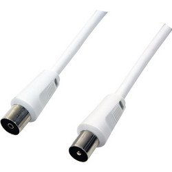 LogiLink Καλώδιο Κεραίας Coax Male to Coax Female 2.5m White CA1061