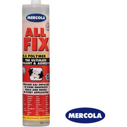 Mercola 04216 Σφραγιστική συγκολλητική μαστίχη MS-polymer 290ml ALL FIX Διαφανές