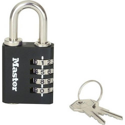 Master Lock 7641EURDBLK - Λουκέτο συνδυασμού εσωτερικού χώρου με κλειδί