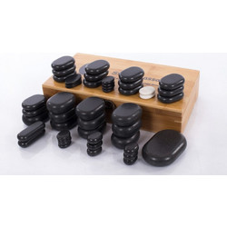 Hot Stone 22pcs επαγγελματικές ηφαιστειακές θεραπευτικές πέτρες βασάλτη