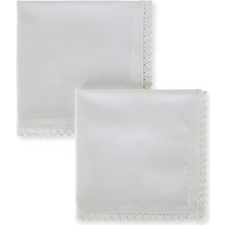Coincasa σετ βαμβακερές χαρτοπετσέτες twill με κέντημα (2 τεμάχια) - 007246760 Λευκό