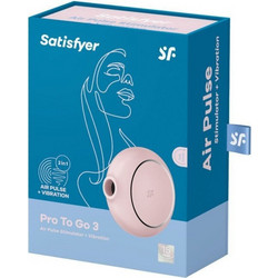 Satisfyer Pro To Go 3 Double Κλειτοριδικός Δονητής Ροζ