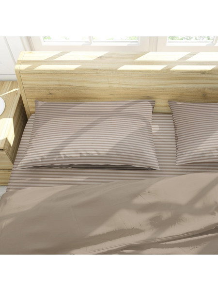 Σεντόνια Σετ 170x260cm + 1 Μαξιλαροθήκη 52x72cm Chic Beige