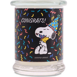 Κερί αρωματικό σε γυάλινο δοχείο Peanuts Congrats 250 γραμ