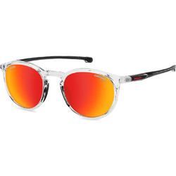 Carrera CA035S 900 Ανδρικά Γυαλιά Ηλίου Στρογγυλά Μεταλλικά Ασημί με Πορτοκαλί Polarized Φακό