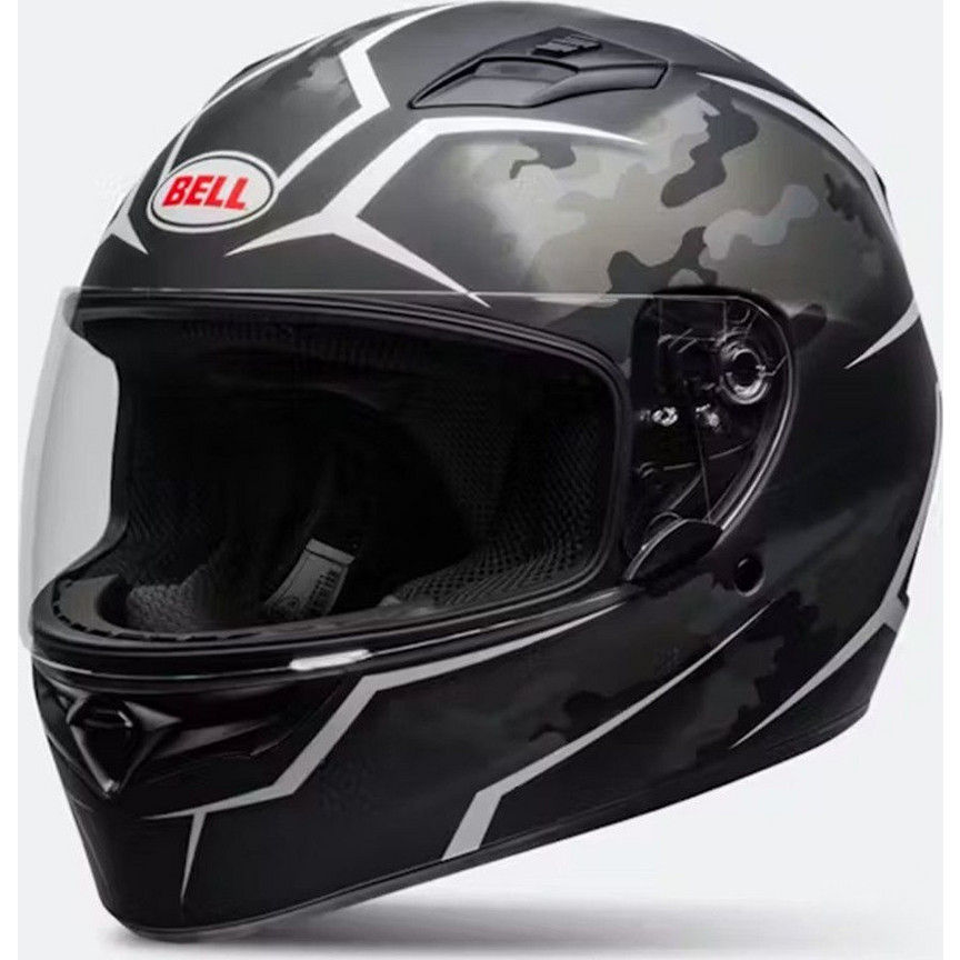 Jet 456 Bell Qualifier Stealth Camo Matte Black / White Κράνος Μηχανής Full ...