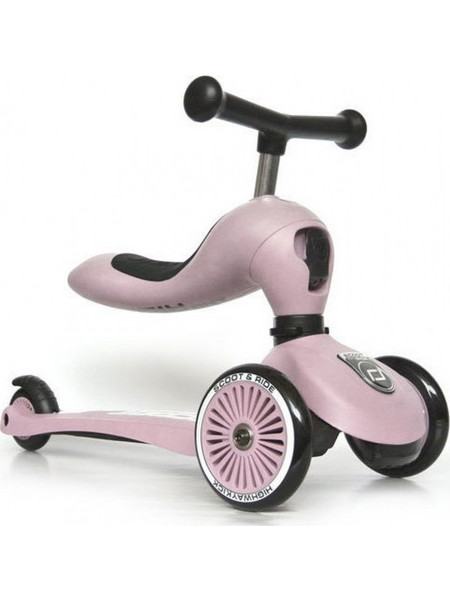 Scoot & Ride Ηighwaykick Παιδικό Πατίνι Τρίτροχο με Κάθισμα Rose