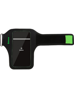 Θήκη Κινητού για τον Καρπό Baseus Flexible Wristband για Κινητά μέχρι 5.0'' μαύρο-πράσινο