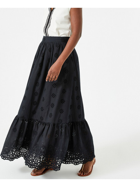 Μακριά εβαζέ φούστα με κοφτό κέντημα