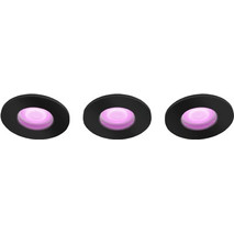 PHILIPS Xamento Hue Έξυπνο Σποτ 5.7W (3 τεμάχια) Μαύρο