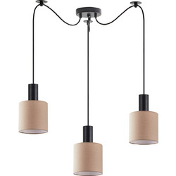 Home Lighting Κρεμαστό Φωτιστικό Οροφής Τρίφωτο E27 Καφέ SE21-BL-4-BL3-SH3 77-8521