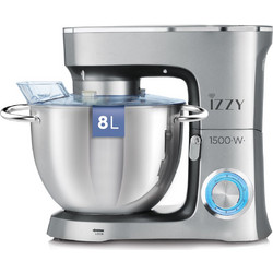 Izzy IZ-1503 Grey Κουζινομηχανή 1500W με Ανοξείδωτο Κάδο 8lt