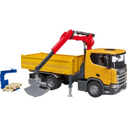 Bruder Scania Super 560R Φορτηγό Χωματουργικό με Γερανό & Παλέτες BR003551