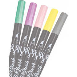 5 ONLINE CalliBrush Double Pastel BrushPens farbsortiert (19079)