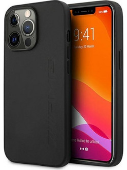 AMG AMHCP14XDOLBK iPhone 14 Pro Max 6.7 "black / black hardcase Leather Hot Stamped