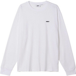Obey Ανδρική μακρυμάνικη μπλούζα Established Works Bold Tee LS 131030117-WHT