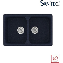 Sanitec Classic 318 Επικαθήμενος Νεροχύτης Γρανίτη Ματ Granite Blue 78x51cm