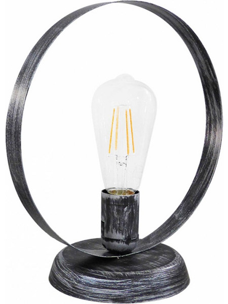 Heronia Lighting Halka/25 Πορτατίφ Ε27 Γκρι Μαύρο Φ25xΥ28cm