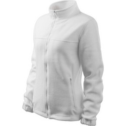 Malfini Γυναικεία Ζακέτα Fleece Μακριά με Φερμουάρ Λευκή MLI-50400