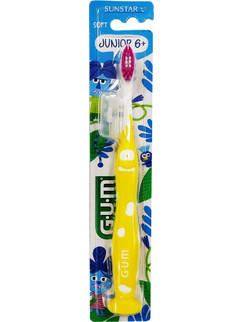 Gum Junior Monster 7-9 Παιδική Οδοντόβουρτσα Κίτρινη