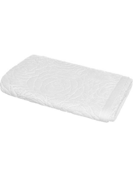 Coincasa πετσέτα μπάνιου με ανάγλυφο English roses motif 140 x 70 cm - 006594119 Λευκό