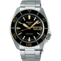 Seiko Ανδρικό Ρολόι Αυτόματο με Ασημί Μεταλλικό Μπρασελέ SRPK99K1