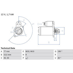 Bosch Μίζα - 0 986 023 600